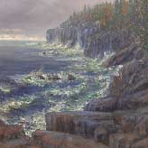 Acadia Surf 2 Maine Painting in oil by David Rosenthal